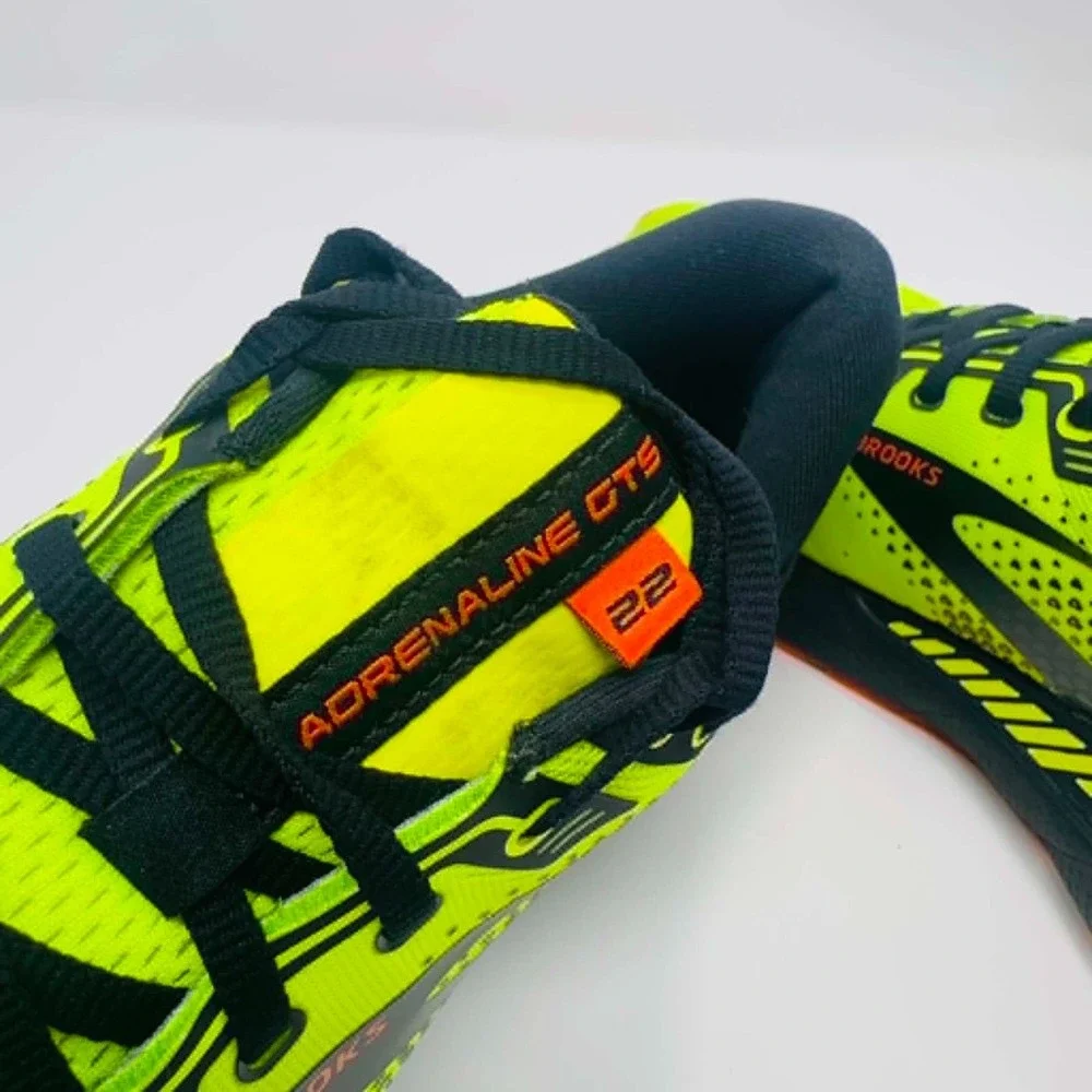 Brooks Adrenaline GTS 22 Running Shoes Men's 10 Neon Nightlife Black Stability